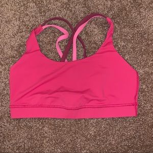 Hot Pink Lululemon Sports Bra